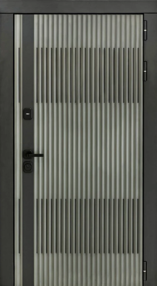 Входная дверь ДвериПРО Elfy СБ-1 (лак. белое, 16мм, беленый дуб) DPRO200530 внешняя сторона